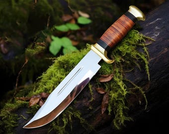 Handmade Japanese Style Kiridashi Knife With Leather Sheath