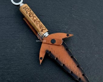 Custom Kunai Knife | Fantasy Ninja Knife With Sheath, Personalized