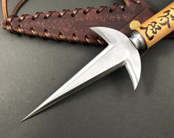 Custom Kunai Knife | Fantasy Ninja Knife With Sheath, Personalized