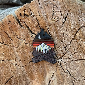 Campfire Hiking Pin • Adventure Pin • Adventure Enamel Pin • Camping Gift Pin