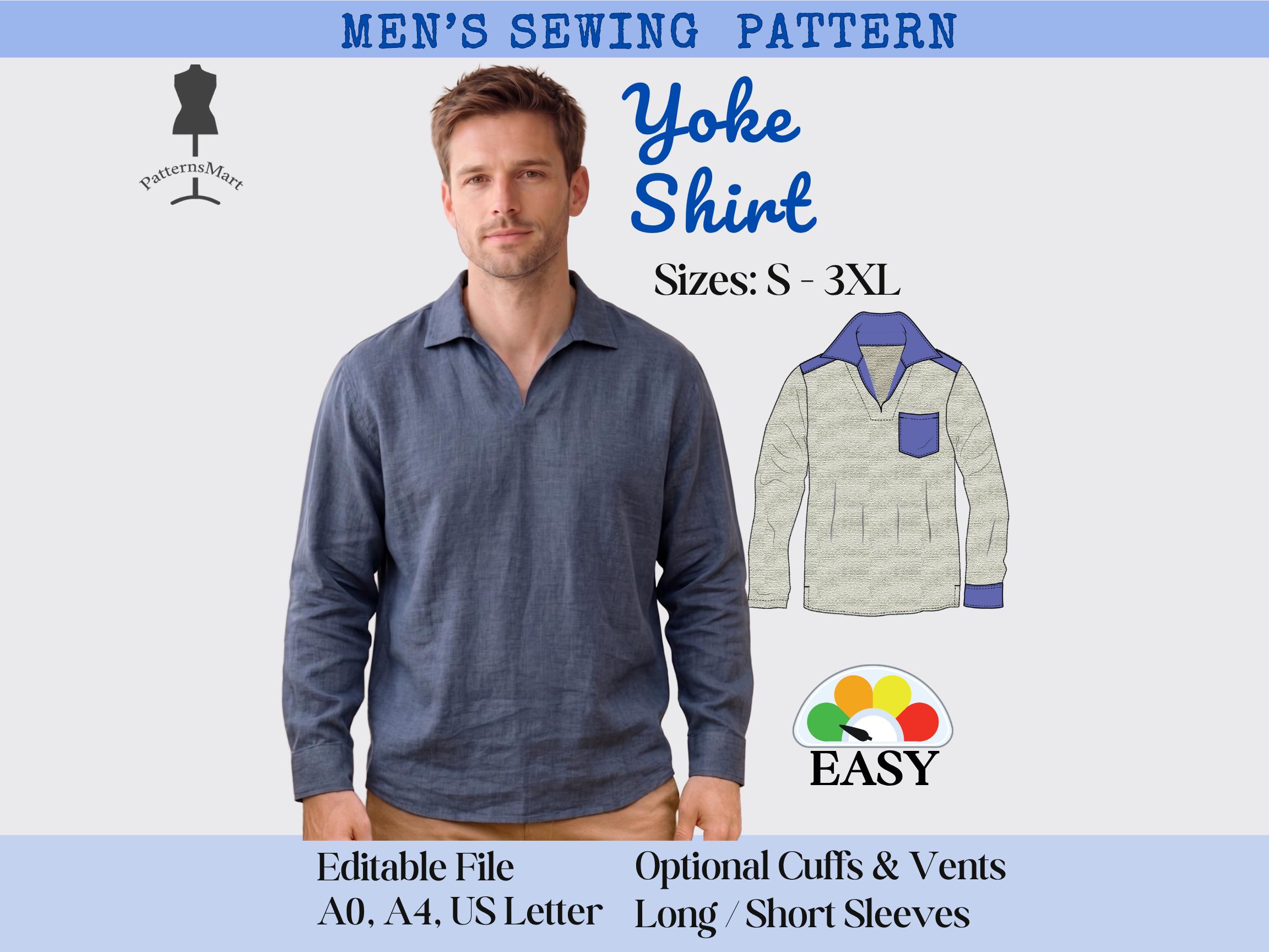 Men Yoke Shirt - Etsy