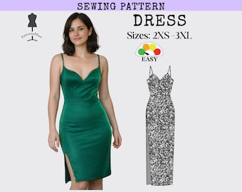 Party Dress Sewing Pattern: Easy DIY (PDF Download)