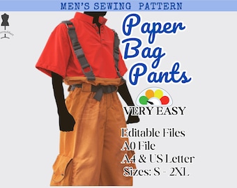 PaperBag Pants Sewing Pattern: Easy DIY (PDF Download)