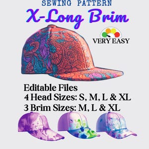 Extra Lange Krempe Baseball Cap Schnittmuster: Easy DIY (PDF Download)