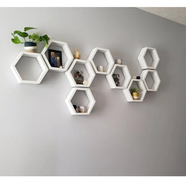 Hexagon Shelves Etsy