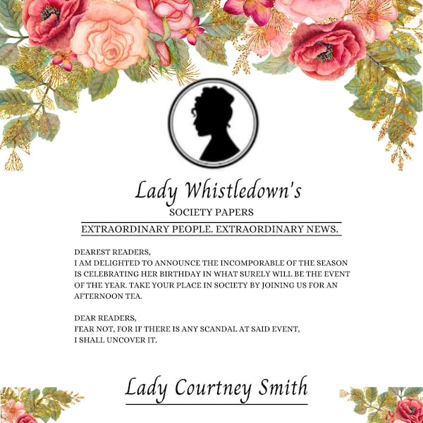 Lady Whistledown Society Paper Template Etsy Lady Whistledown Society Paper Template Etsy