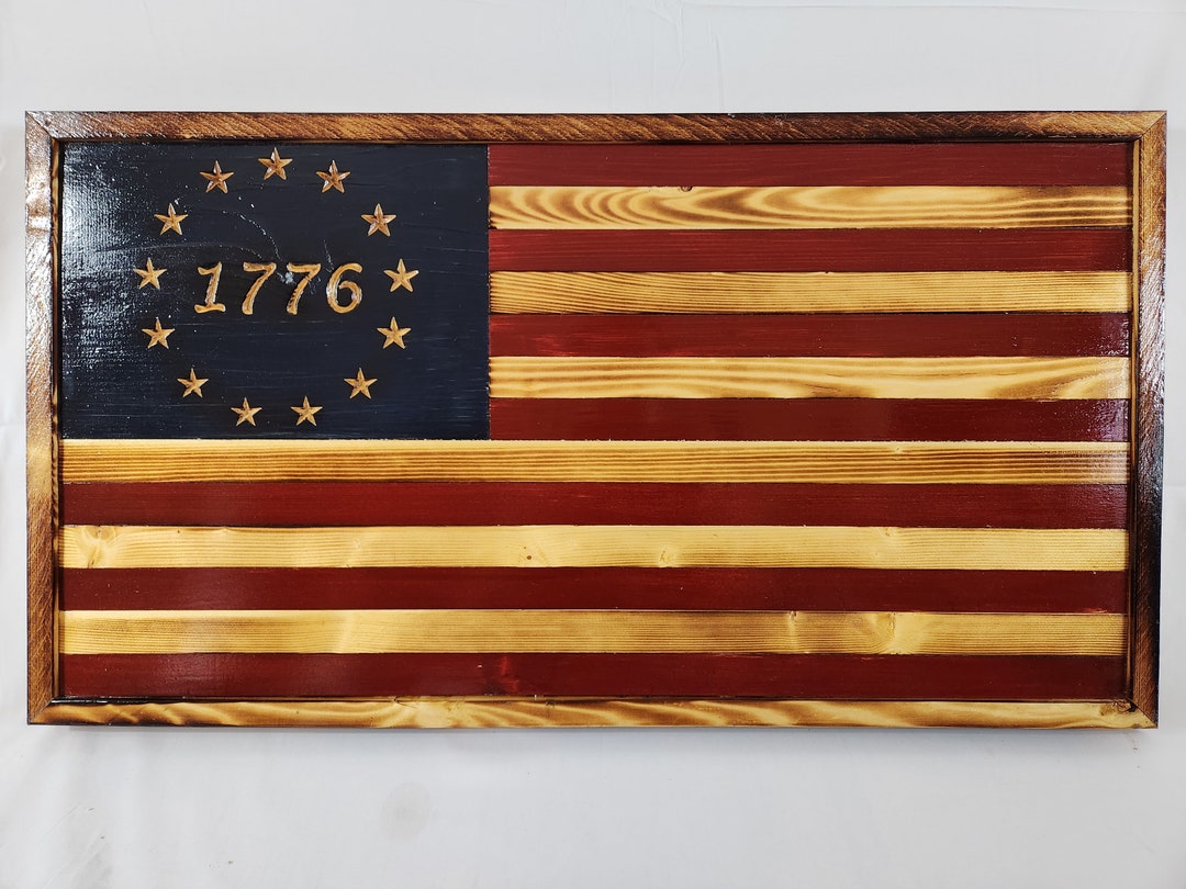 Rustic American Flag 1776 - Etsy