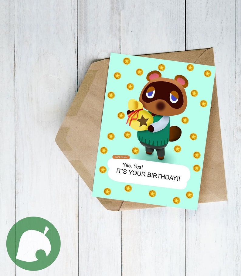 Tom Nook Yes Yes Its Your Birthday ACNH Animal Crossing New Etsy UK