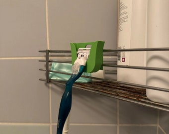 Shower Shaver Holder -Sleek, Space-Saving Design for Shelves