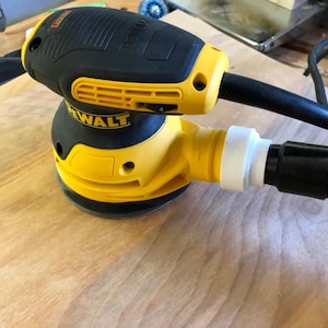 Dewalt Sander: Easy Dust Collection with 30mm Hose Adapter