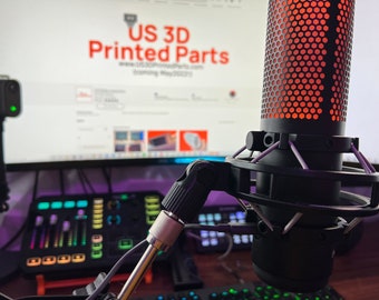 NEW**HyperX QuadCast Microphone Mount Adapter Mic Arm Adapter QuadCast Accessories QuadCast Parts Boom Arm Adapter (3D Printed)