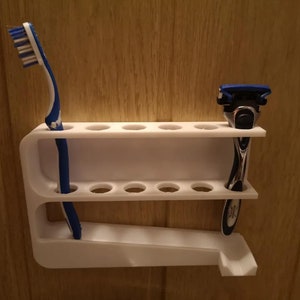 Łatwy w montażu uchwyt na szczoteczkę do zębów na ścianie – mieści 6 osób