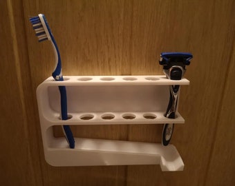 Effortless Wall-Mounted Toothbrush Holder - Accommodates 6