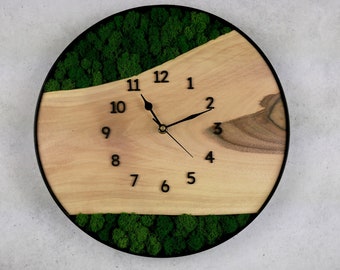 Horloge murale unique en bois de noyer - Originalité et élégance en un