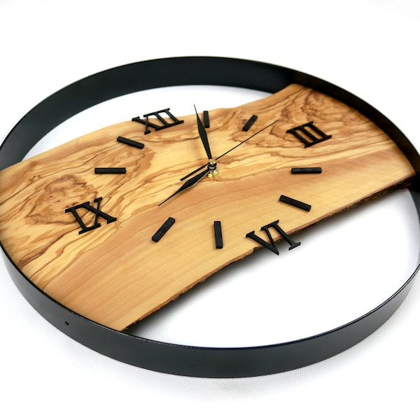 Custom made olive wall clock. Wall clock for the living room, bedroom, office.