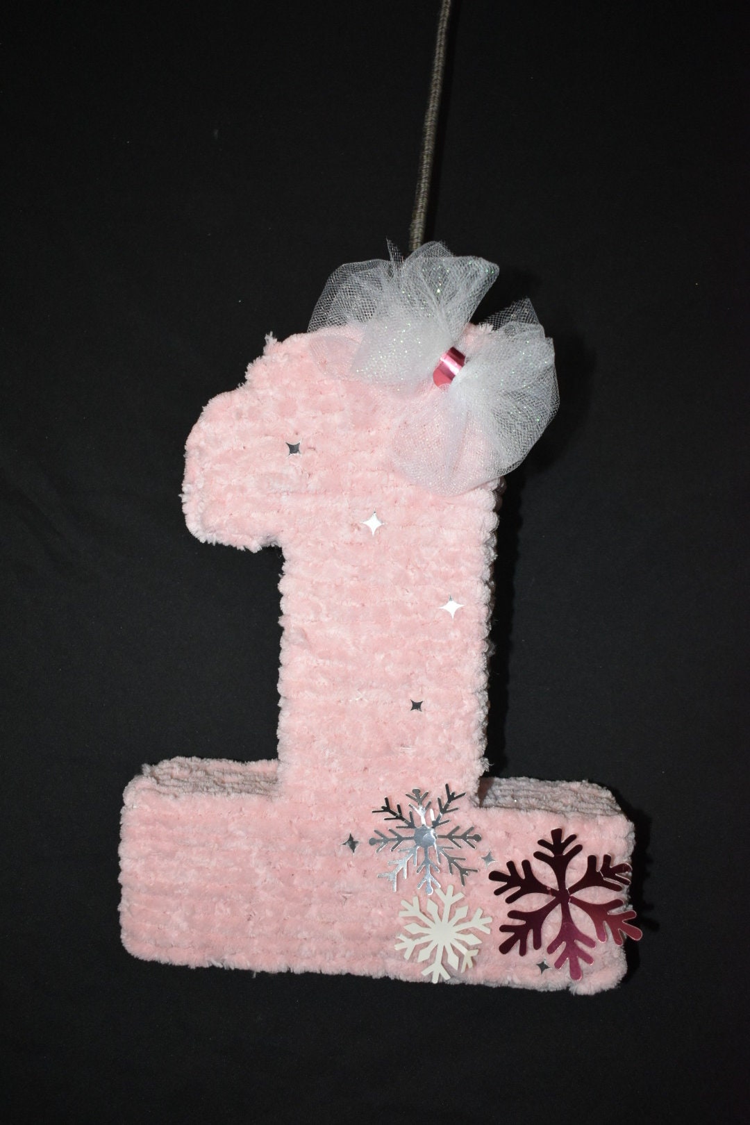 Winter Number One Pinata With Snowflakes Winter Themed Birthday 