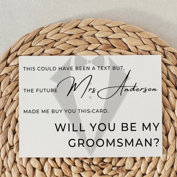 Will You Be My Groomsman Etsy