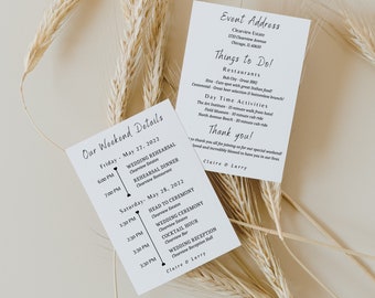 Wedding Day Timeline, Wedding Party Timeline, Wedding Details Card, Wedding Schedule, Printable Wedding Day Itinerary, Wedding Agenda