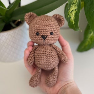 Baby bear, teddy, crocheted bear - filo, crocheted cuddly toy, crocheted bear, little bear, stuffed animal, Christmas present, baby shoot