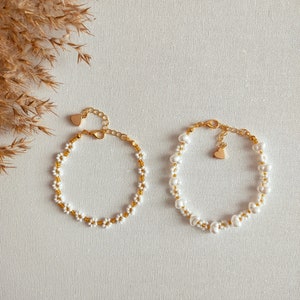 Beaded Bracelets Set, Beaded Bracelet, Pearl Bead Bracelet, Flower Bracelet, Boho Bracelet, Daisy Bracelet, Dainty Bracelet, Boho Bracelet