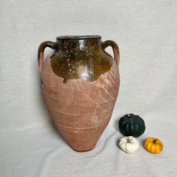 Antique Terracotta Vase Pot Rustic Earthenware Decoration Etsy