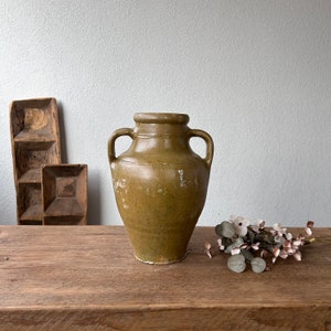 Antique Turkish Terracotta Vase - Vintage Pottery Clay Pot