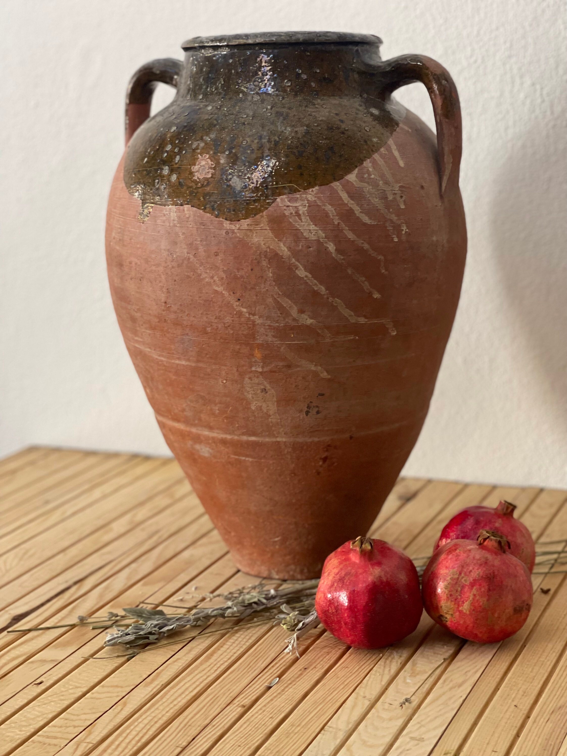 Antique Terracotta Vase Pot Rustic Earthenware Decoration Etsy