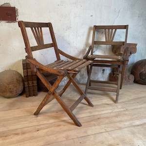 Small Folding chair, Vintage Folding Chair, Vintage Stool, Wooden Folding Chair, Collapsible Kid&#39;s Chair, Vintage Child&#39;s Chair, Patio Chair