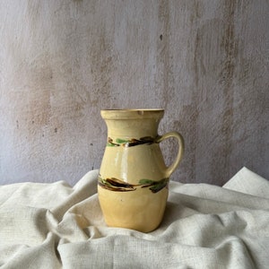 Hungarian Primitive Jug, Vintage Vase, Rustic Pottery Pitcher, Home Decor Gift, Historic Vessel, Antique Clay Vase, Farmhouse Decor
