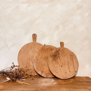 Antique Bread Board Set & Vintage Cutting Board - Charcuterie Serving Tray