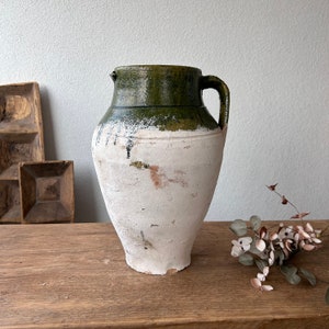 Antique Turkish Terracotta Vase - Vintage Pottery Clay Pot