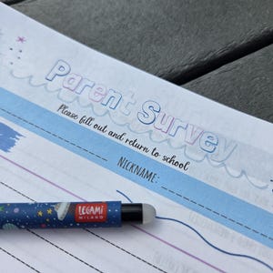 Parent Survey Printable / Teacher Resource / Back to School / Student Survey / Parent Questionnaire / Student Information / DIGITAL