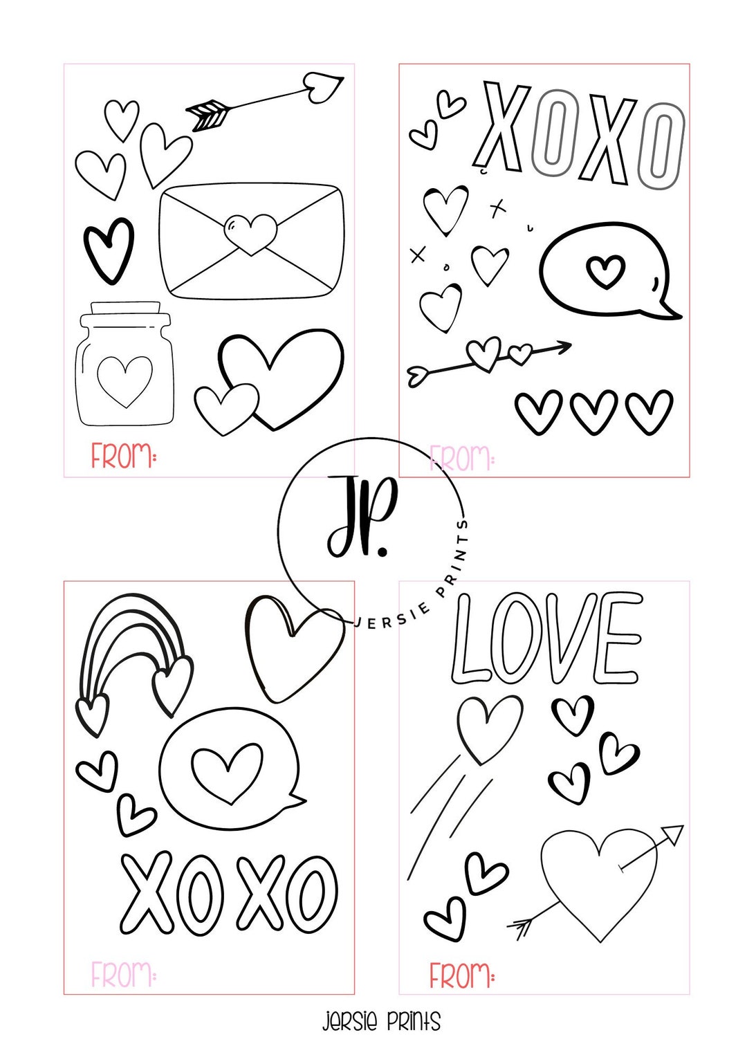 Valentines classroom valentines mini coloring sheet color in