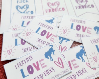 Biglietti stampabili "You've Been Bucked VALENTINE" / Gioco Bronco / Buck Buck Bronco / Etichette Bronco Bucked / Etichette Valentine Bucked
