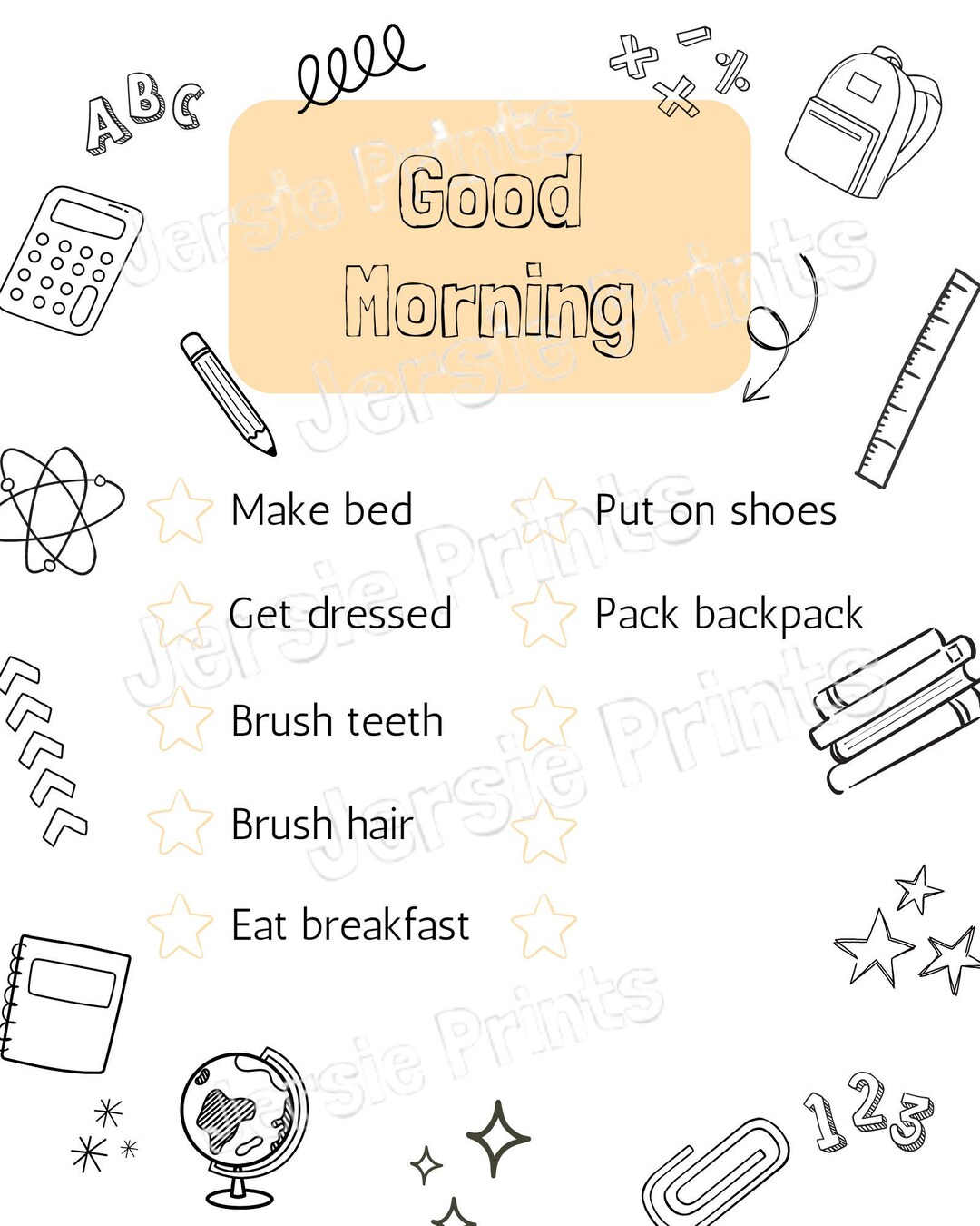 Morning/evening Checklist Printable / Back to School / Daily Checklist ...