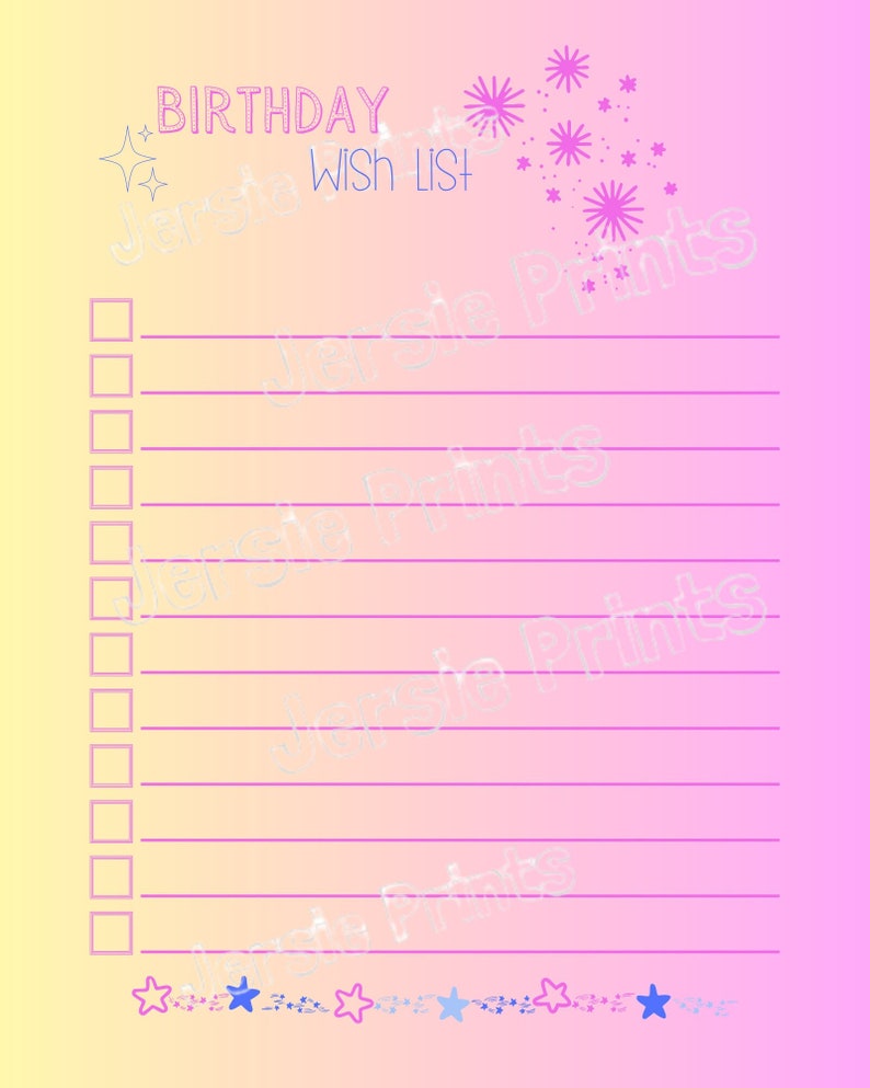 Birthday Wish List Gift List Kids Birthday List Wish List Etsy birthday-wish-list-gift-list-kids-birthday-list-wish-list-etsy