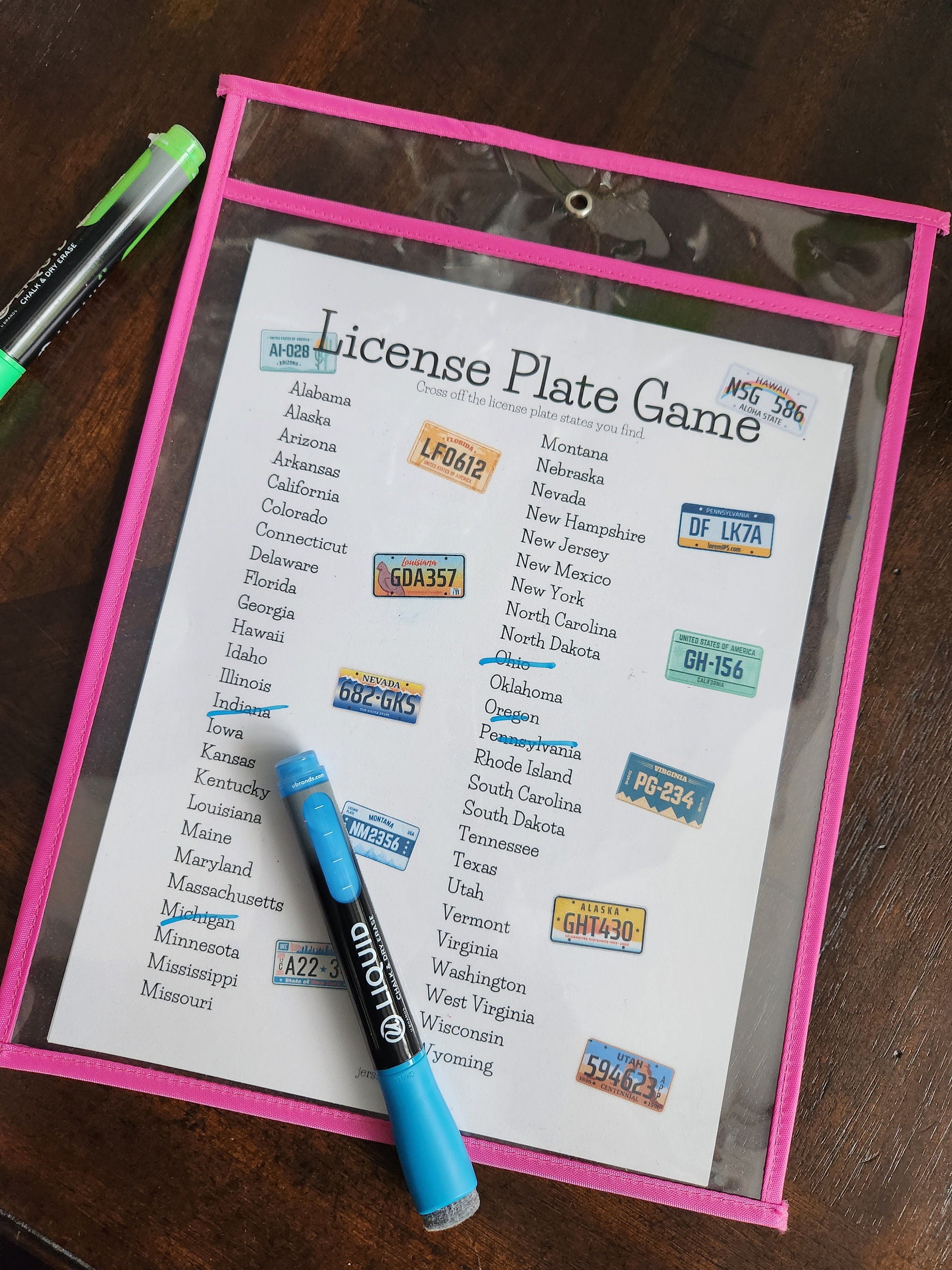 License Plate Game Printable: Kids Road Trip Activity (PNG File) - Etsy