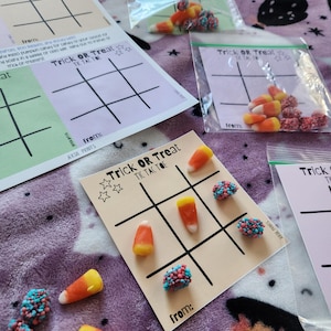 MINI Halloween Tic Tac Toe / Boo Basket / Halloween Activity / Classroom Party /Halloween Party / Goody Bag Stuffers / Trick Or Treaters