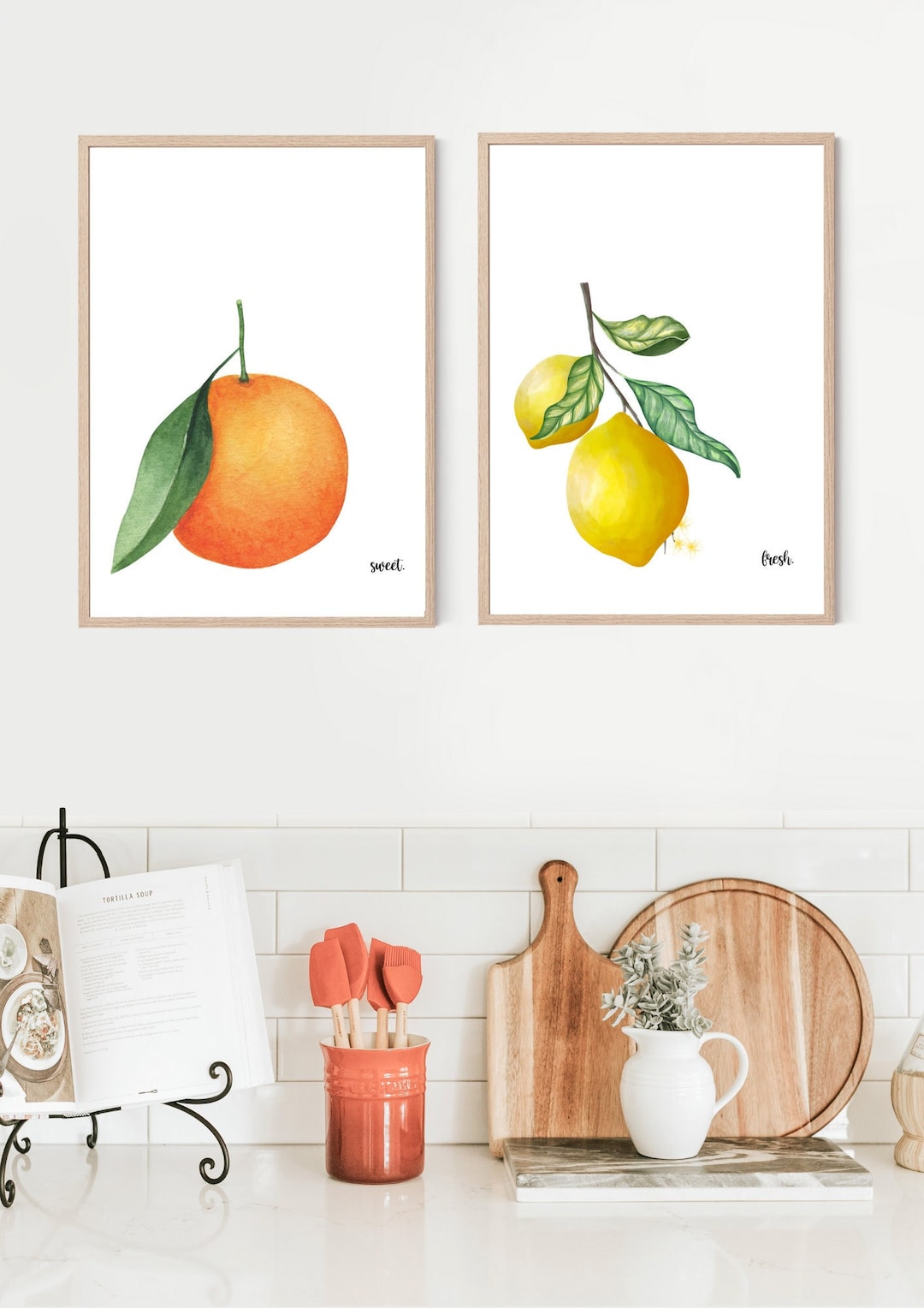 add a touch of nature to your kitchen with citrus... Citrus Fruit Printable / Kitchen Printable / Apartment Wall Art ...
