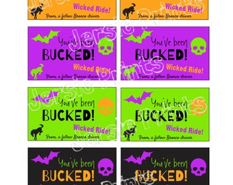 Halloween You've Been Bucked carte stampabili / Gioco Bronco / Buck Buck Bronco / Ford Bronco Bucked tag / Bronco Halloween tag