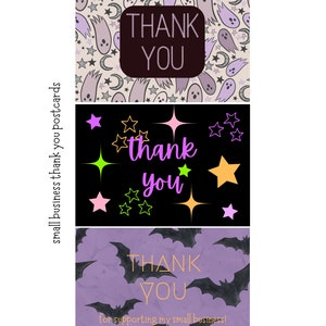 Halloween Dankeschön Postkarte / Beilage zur Bestellung / Verpackung für Kleinunternehmen / Halloween Dankeschön