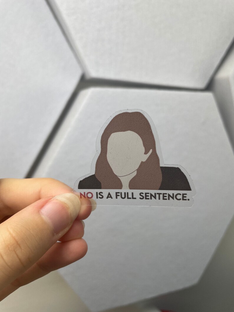 Elizabeth Olsen No is a Full Sentence Sticker Transparent Etsy