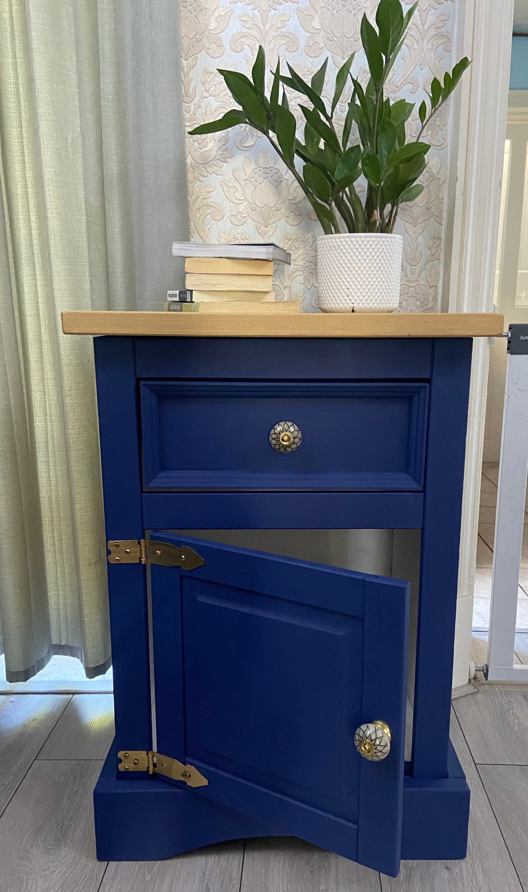 Solid Wood Bedside Table in High Quality Finish Etsy UK