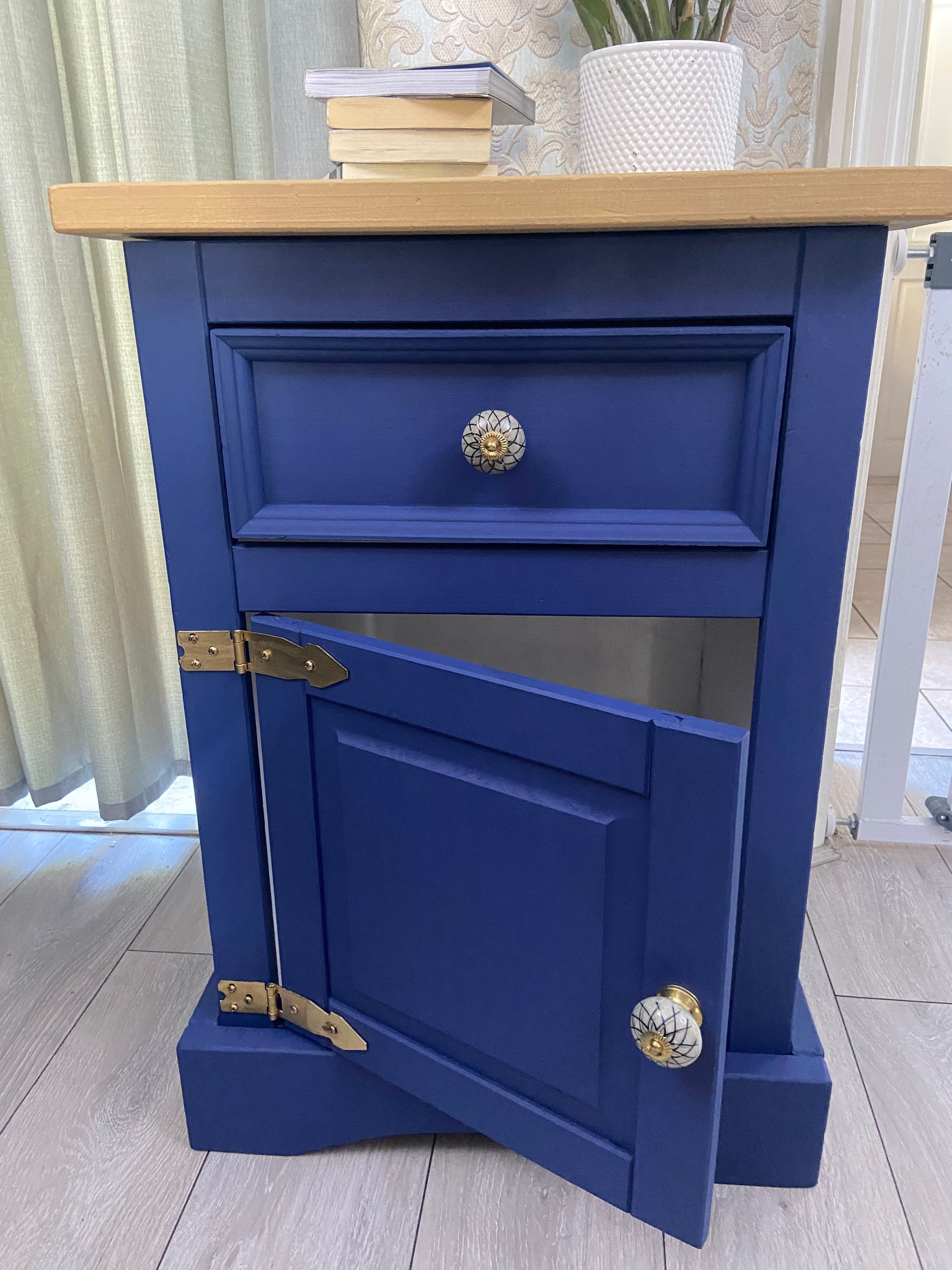 Solid Wood Bedside Table in High Quality Finish Etsy UK