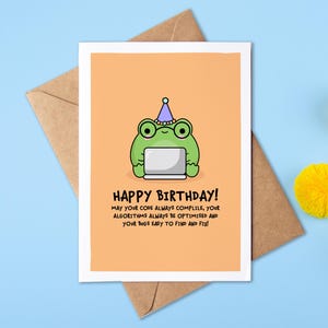 Coder Happy Birthday Card | Programmer | Developer | Funny Coding Birthday Card | Geeky | Nerdy | Personalised Card