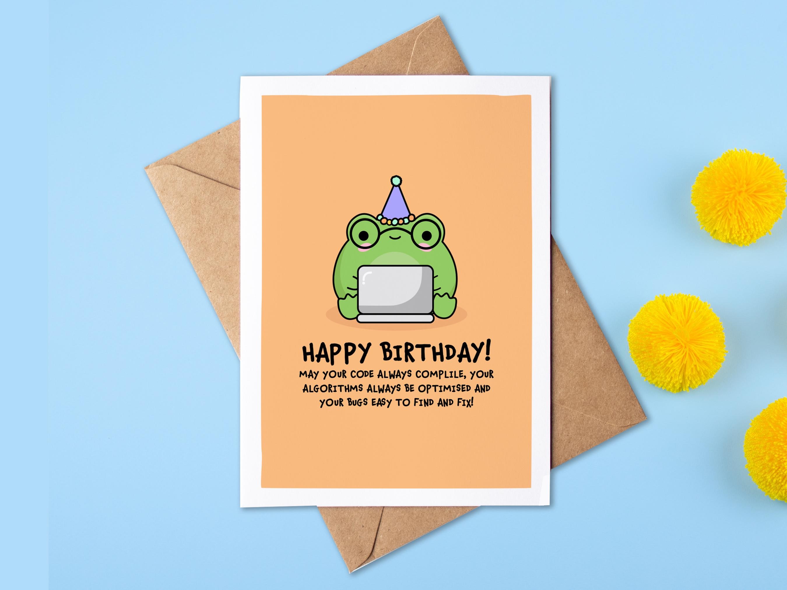 Coder Happy Birthday Card | Programmer | Developer | Funny Coding ...