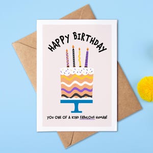 One Of A Kind Fabulous Human | Non-Binary Birthday Card | Happy Birthday Card | Non-Binary Child | Non-Binary Friend | LGBTQ Card