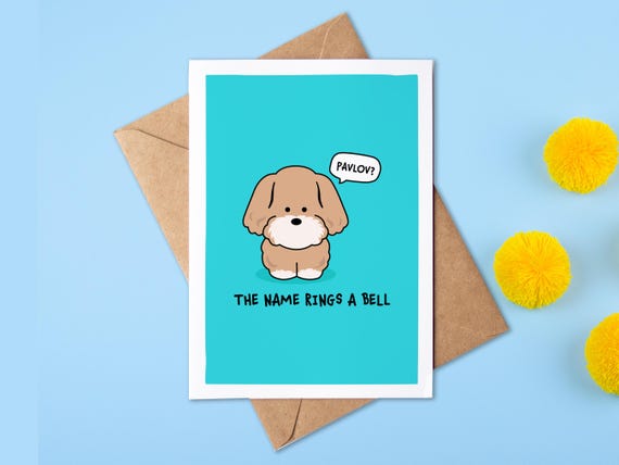 Psychology Card | Pavlov | Psychology Teacher Card | Thank You Card | Psychologist | Thank You Card | Birthday Card | Graduation Card