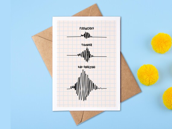 Dad Sneeze Joke Card | Funny Father's Day Card | Dad Jokes | Funny Dad Birthday Card | Dad Sneezing | Rude Dad Card