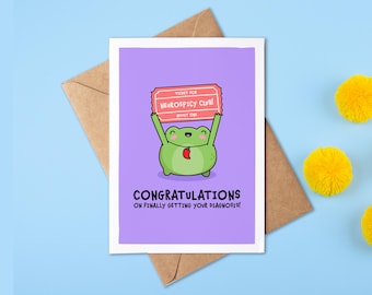 Congratulations On Finally Getting Your Diagnosis Card | Autism | ADHD | AuDHD | Funny Neurospicy Card | Neurodivergent | Greeting Card
